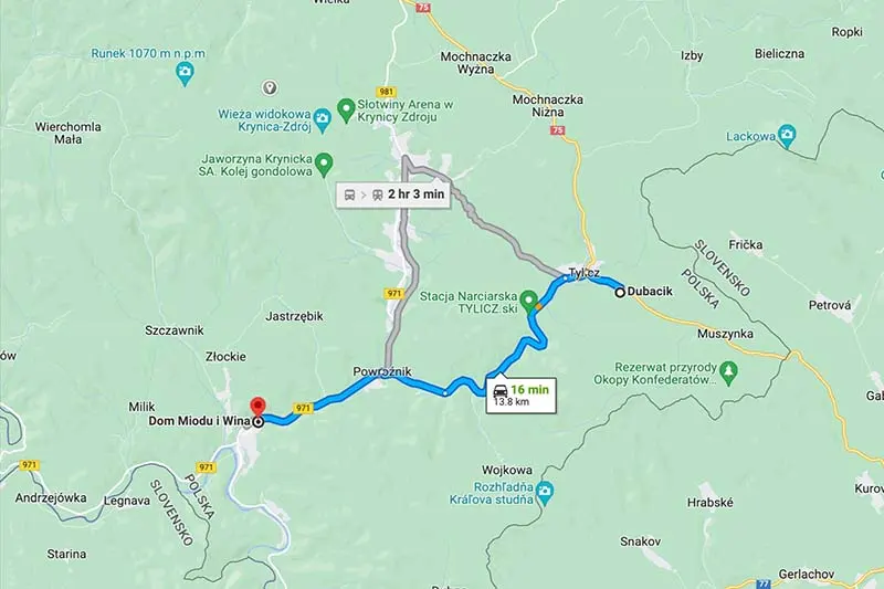 Map: Restaurant Dom Miodu i Wina