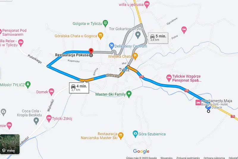 Map: Restaurant Pokusa